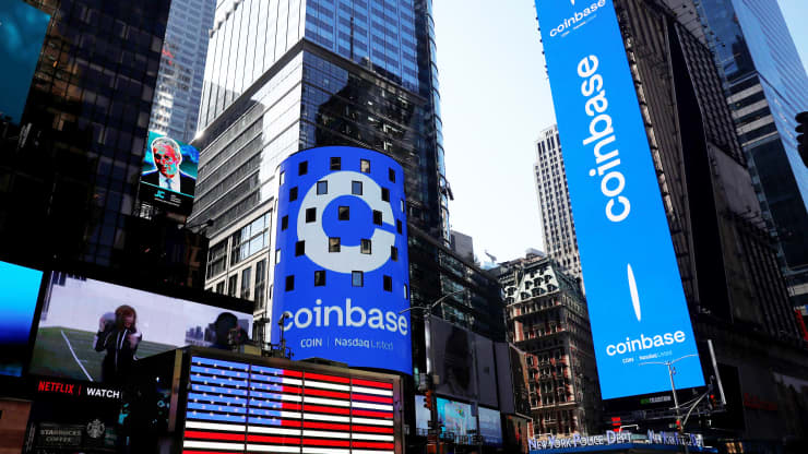 Shares of Coinbase soared Thursday after the crypto exchange announced a partnership with BlackRock that will allow its institutional clients to buy bitcoin.